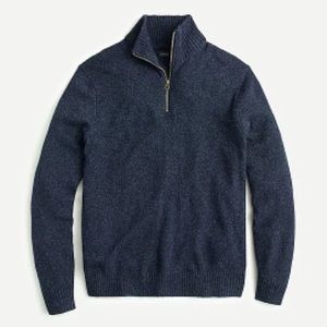 NWT Men’s J. Crew Rugged Merino Wool Half-Zip Sweater